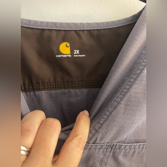 Carhartt C15208 - Men's Classic Fit Ripstop 4-Pocket V-Neck Scrub Top Size 2X - Picture 2 of 5